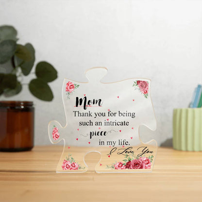 I Love You Gifts for Mom - Acrylic Puzzle Plaque for My Mom