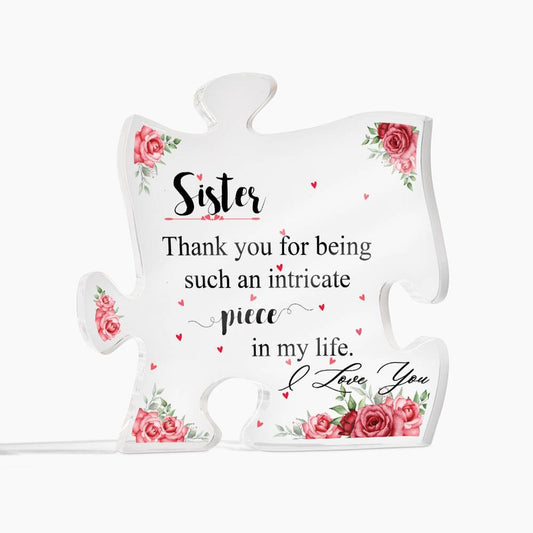 I Love You Gifts for Sister - Acrylic Puzzle Plaque for My Sister