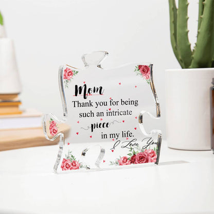 I Love You Gifts for Mom - Acrylic Puzzle Plaque for My Mom