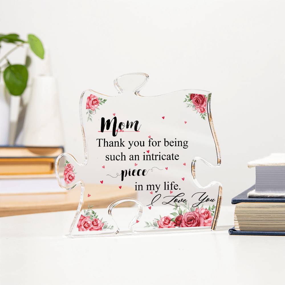 I Love You Gifts for Mom - Acrylic Puzzle Plaque for My Mom