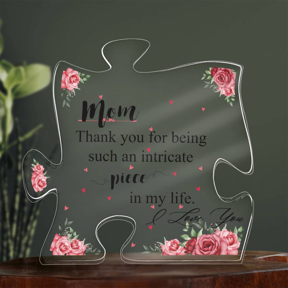 I Love You Gifts for Mom - Acrylic Puzzle Plaque for My Mom